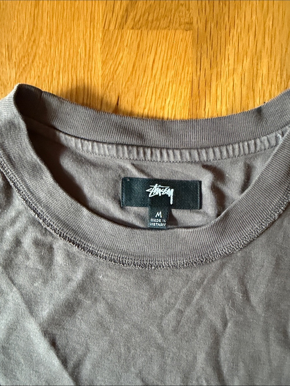 Stüssy Lazy Tee Faded Black Medium SU24 NWOT